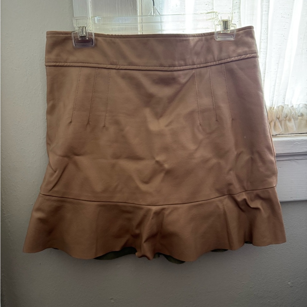 Bardot Tan Faux Leather skirt